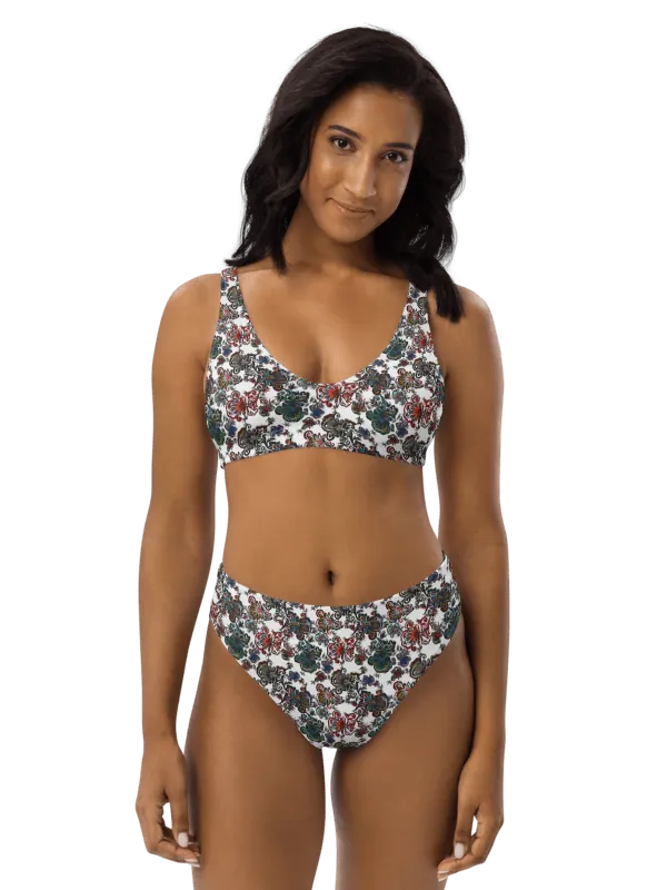 Mysterious Flowers | Recycled High Waisted Bikini product image (1)