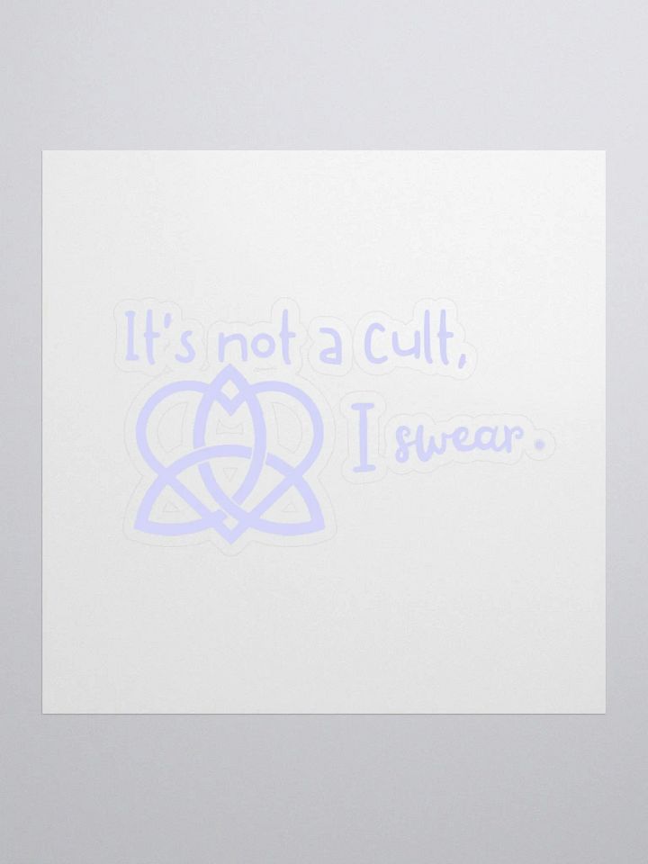 It's not a cult I swear Sticker, Blue product image (1)