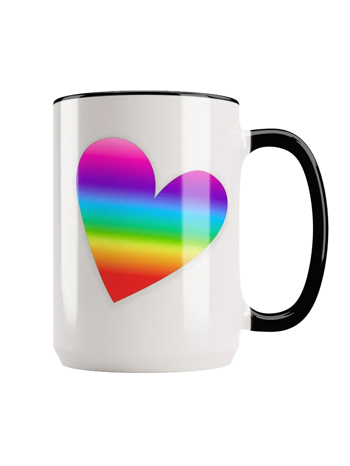 Rainbow Heart Ceramic Mug with Color Inside product image (1)