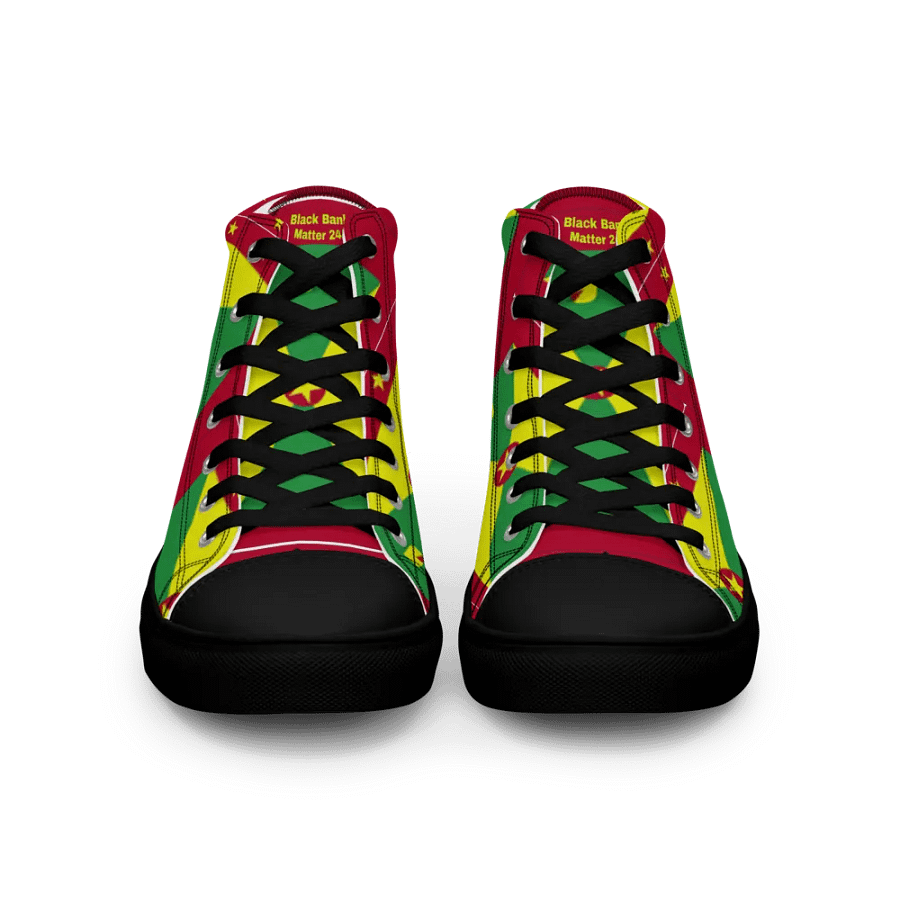 Grenada Flag Inspired Women's High Top Canvas Shoes product image (4)
