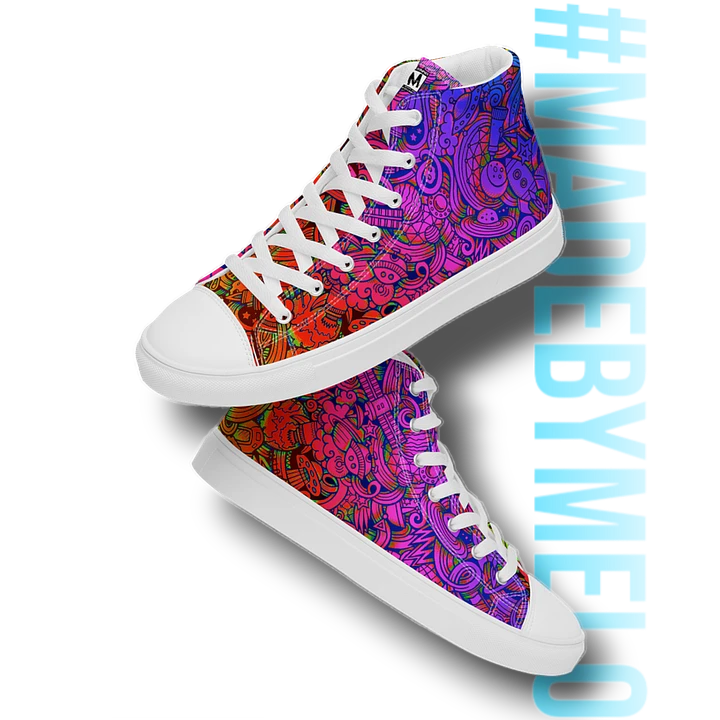 Rainbow Space Scribble - Women's High Tops | #MadeByMELO product image (1)