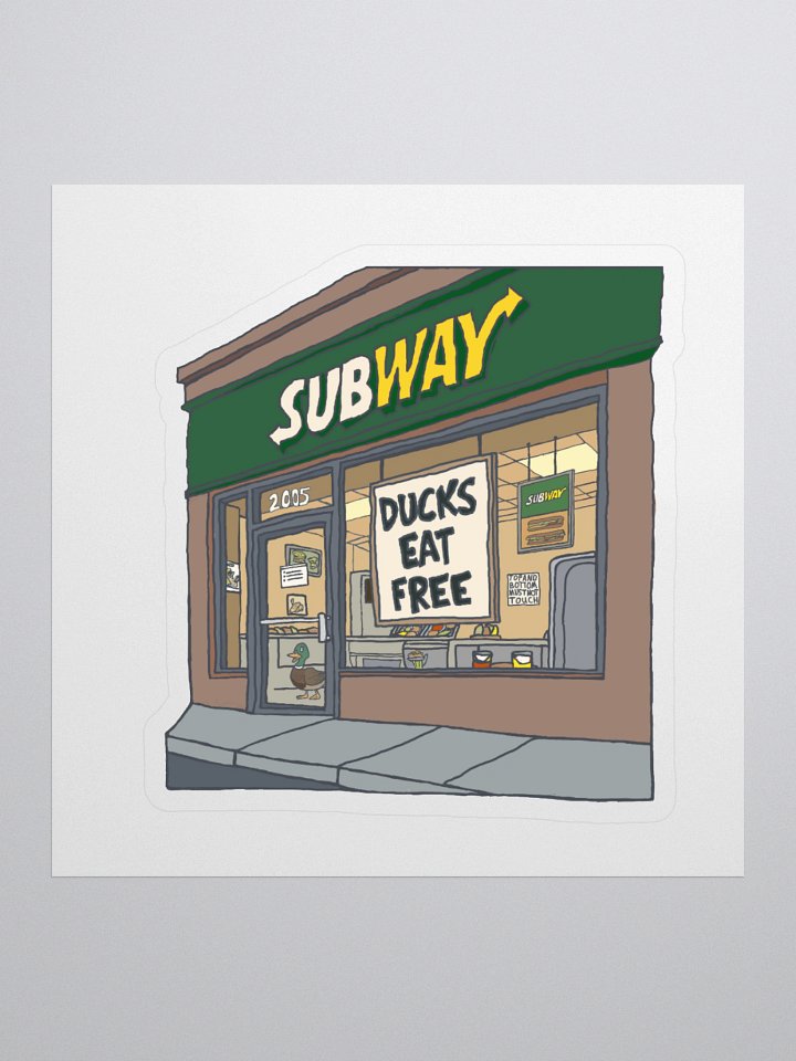Ducks Eat Free Sticker product image (1)