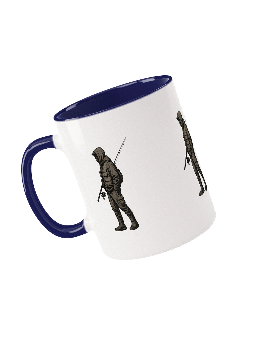 Fishing Coffee Mug with Angler Silhouette – Outdoors Cabin Lake Camping Mug for Fishermen product image (31)
