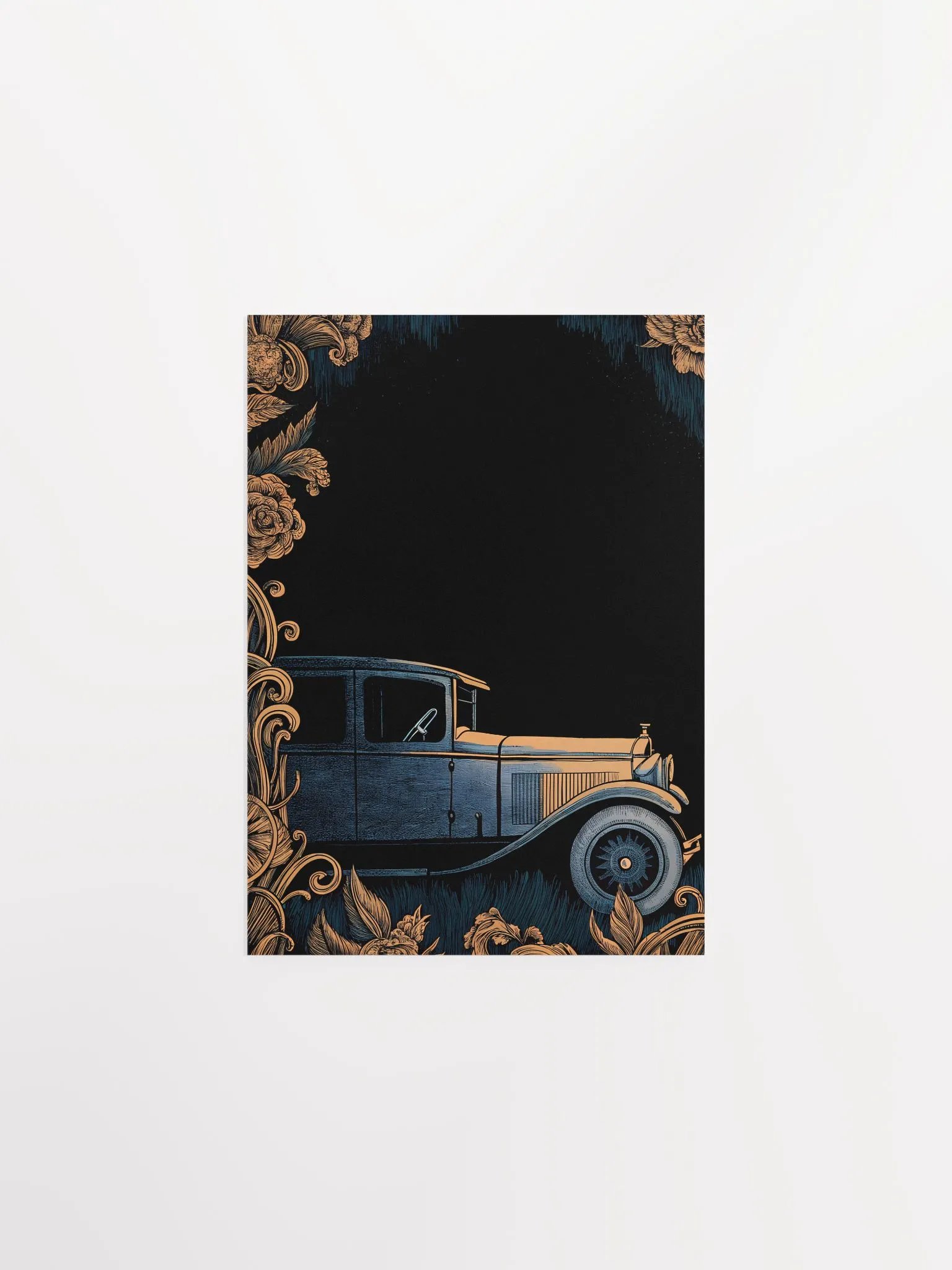 Vintage Car Floral Framed Poster product image (13)