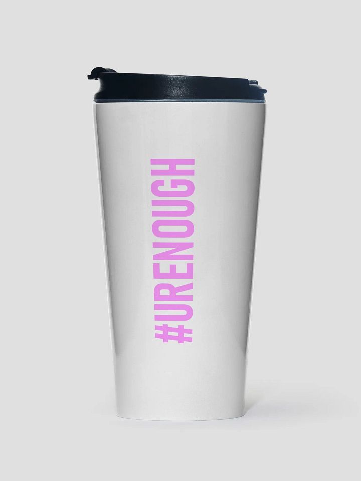 #urenough - pink travel mug product image (1)