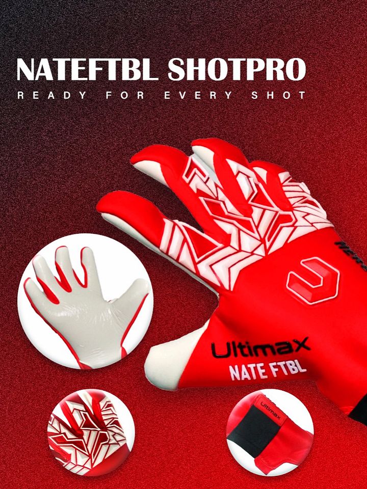 NateFTBL x Ultimax ShotPro Goalkeeper Gloves product image (1)