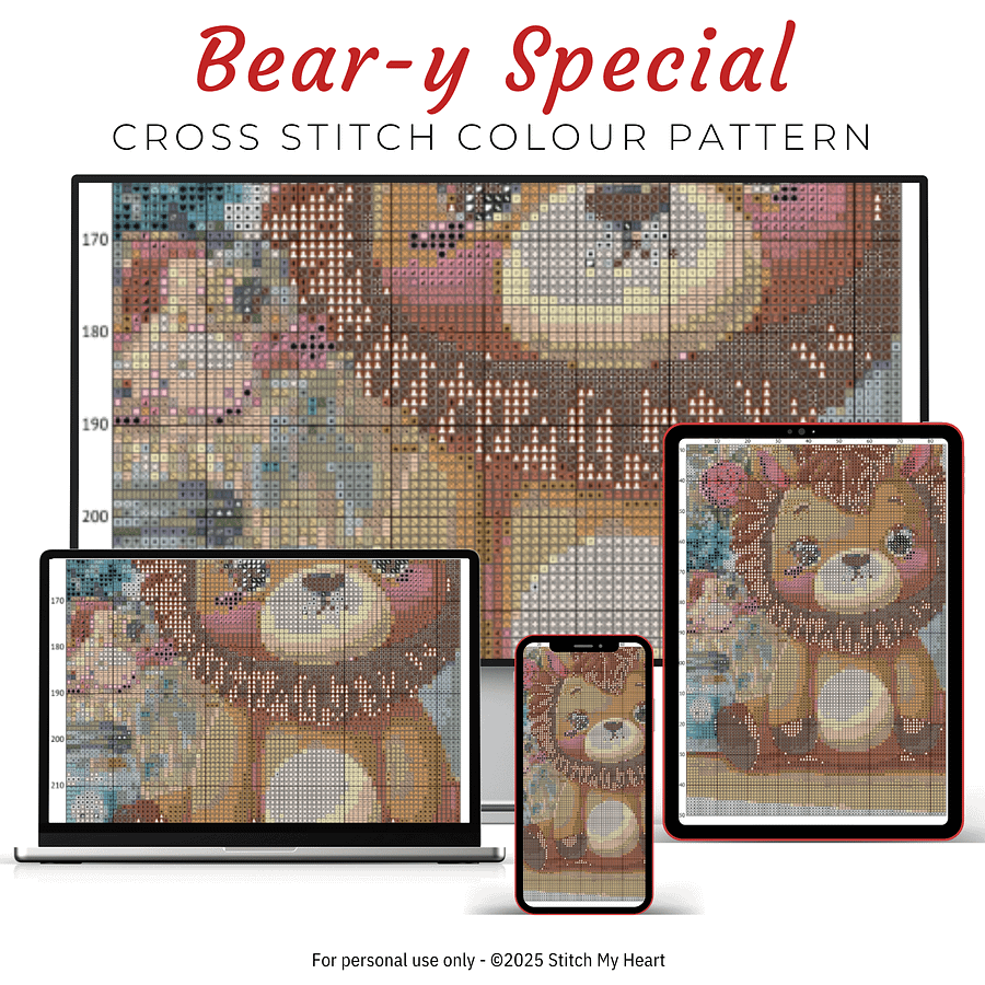 Bear-y Special Baby Shower Cross Stitch Pattern product image (3)