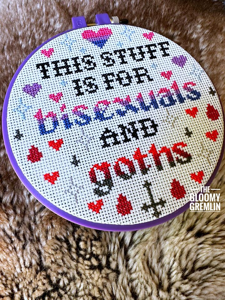 Bi & Goth - Cross Stitch Pattern product image (2)
