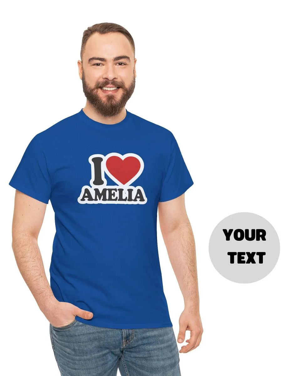 I Love | individuelles T-Shirt | Personalisierte Geschenke mit Deinem Text | I Love Herz Shirt | Paar Partner Geschenk Weihnachten product image (6)