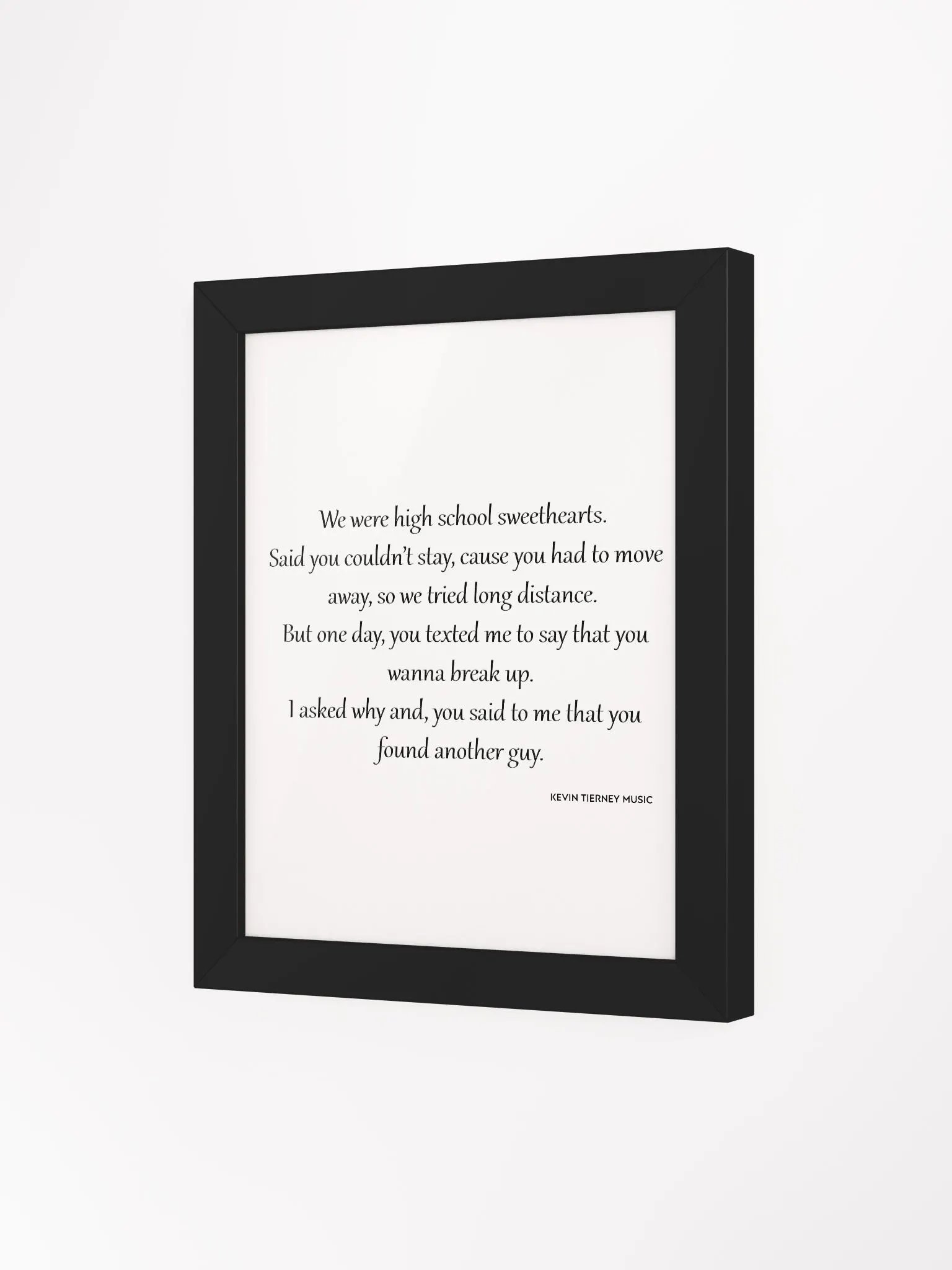 We Were High School Sweethearts Verse Framed Matte Poster product image (90)