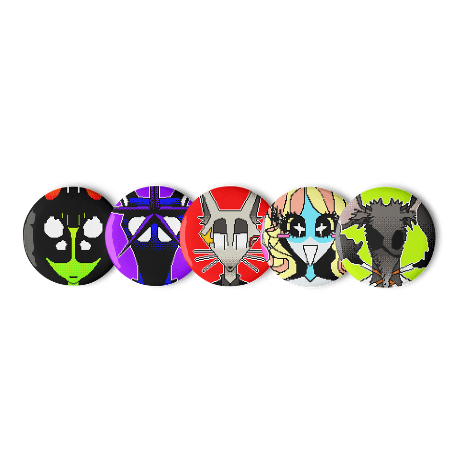 psycho🞱star pin-back button set product image (1)