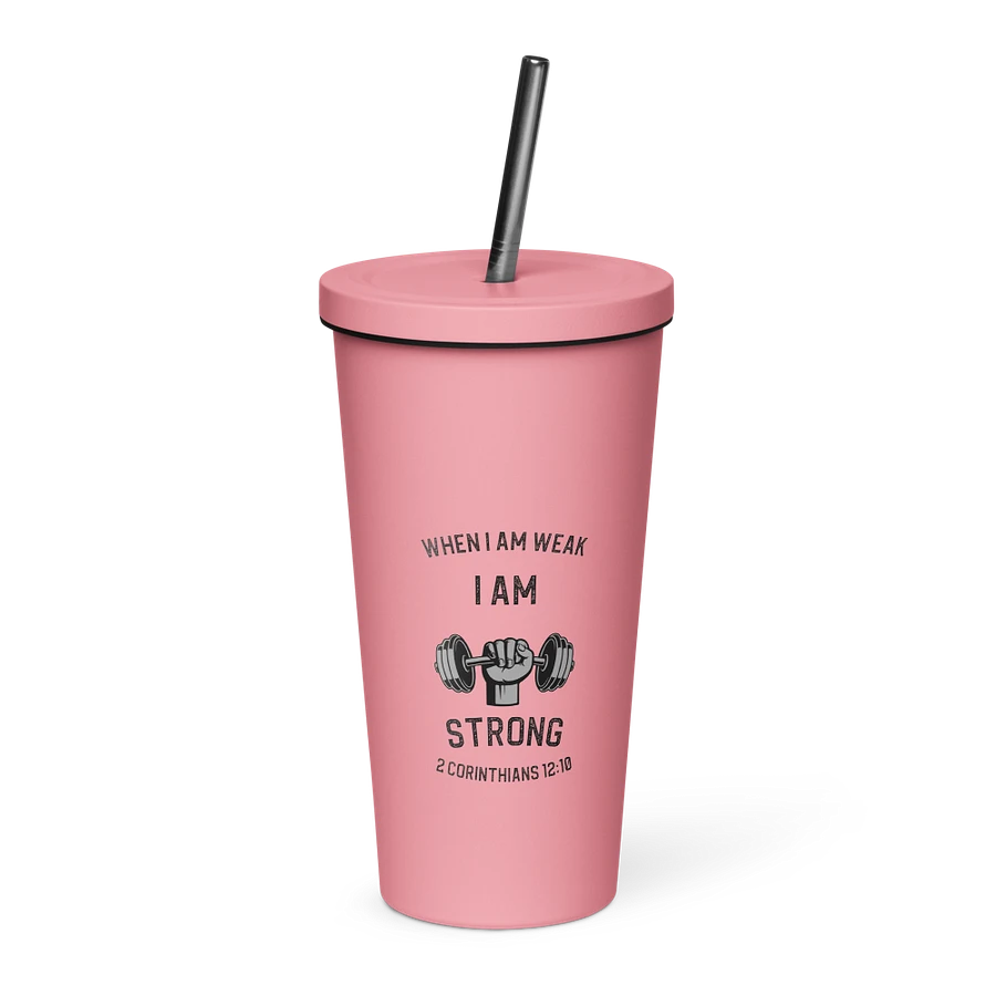 I Am Strong 20 oz. Isolated Cup: Pink product image (1)