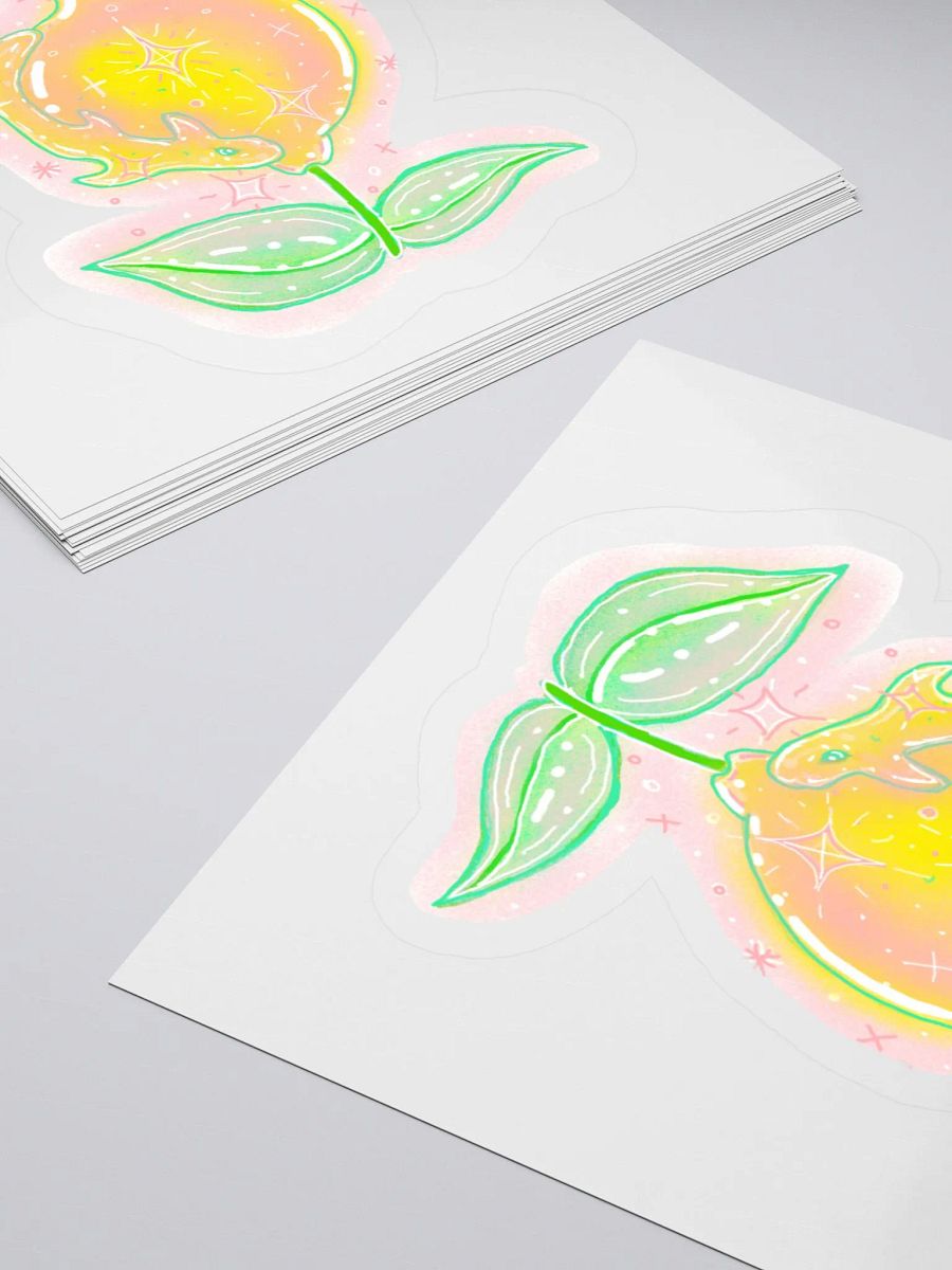 Whimsical Lemon Shark Kiss Cut Stickers product image (13)