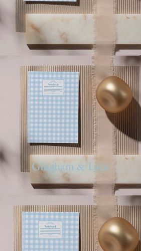 🌿 Elevate your stationery game with our Gingham & Lace collection! 🌿

Here’s a closer look at our beautiful blue notebook, de...