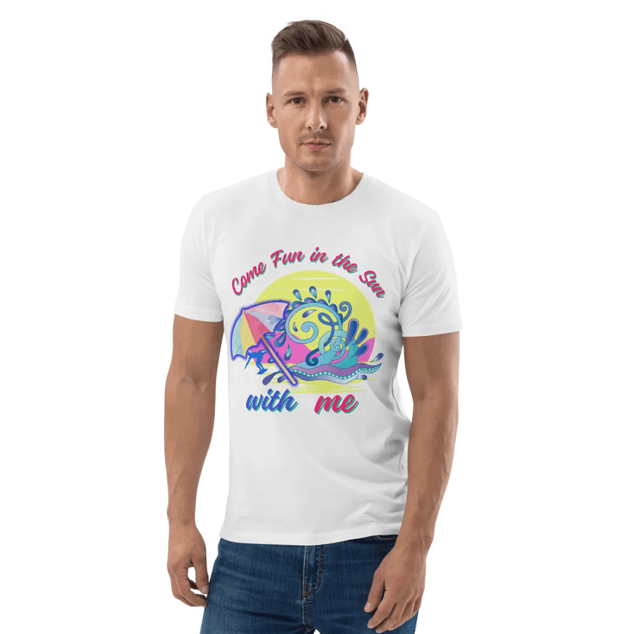 Supersoft  cotton T  shirt with holiday summer  vibes “ Come fun in the sun with me' Ideal holiday gift for men and ladies, dad, mom friendson or daughter product image (4)