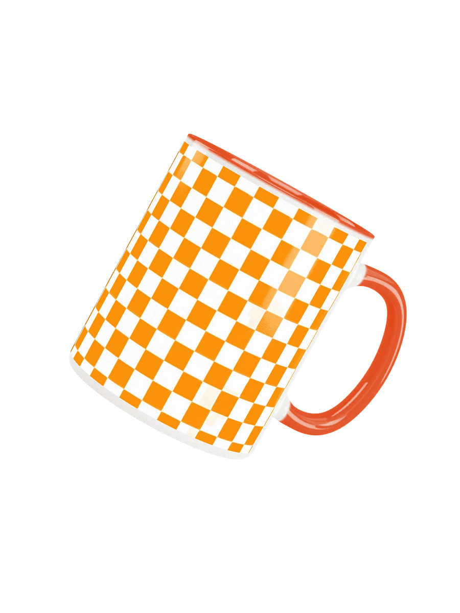 Checkered! Orange and White Checkers Mug product image (50)