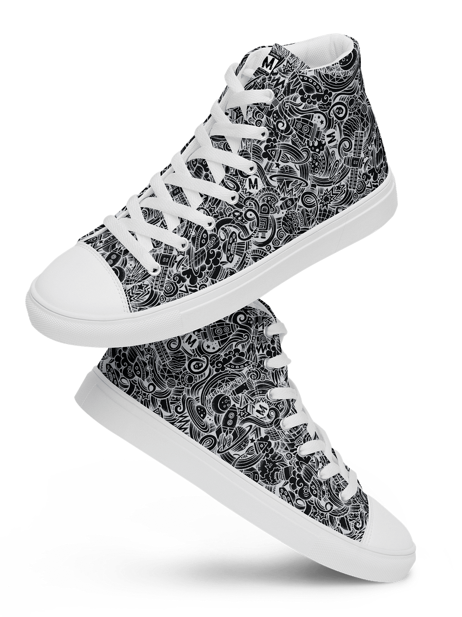 Dark Space Scribble - Women's High Tops | #MadeByMELO product image (2)