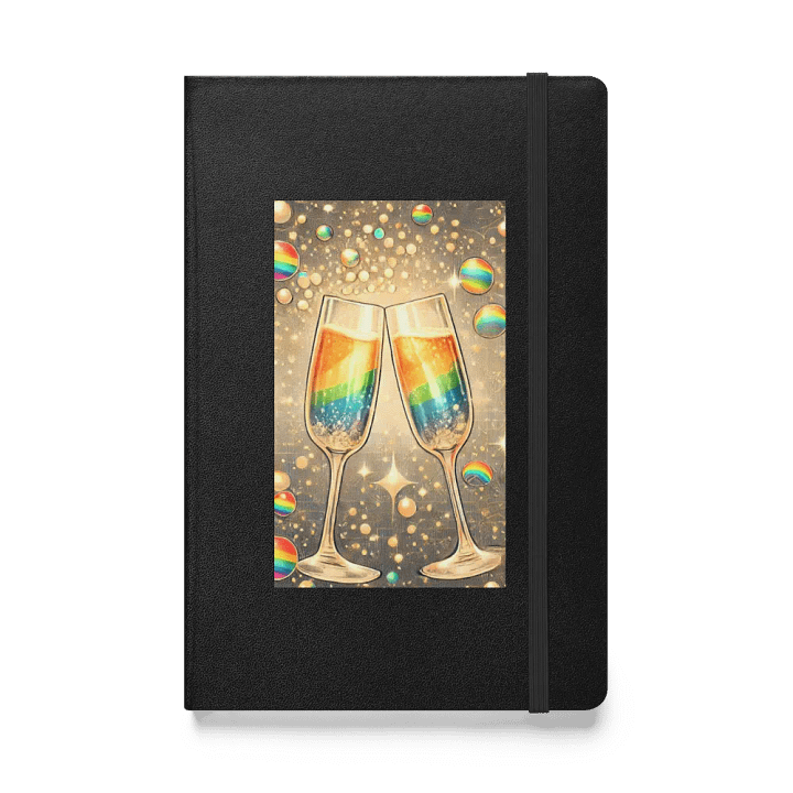 Rainbow Champagne Celebration Journal / Guestbook - BLACK product image (1)