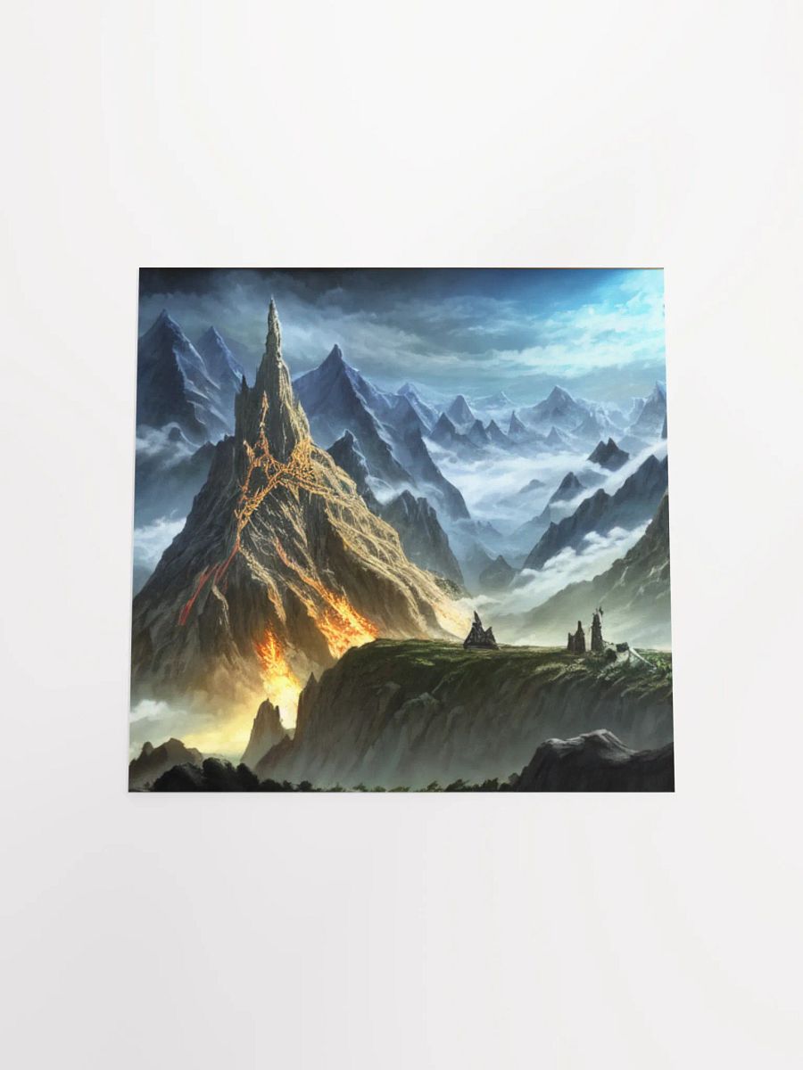 Fiery Mountain Majesty Lord Of The Rings Anime Concept Art Poster product image (19)
