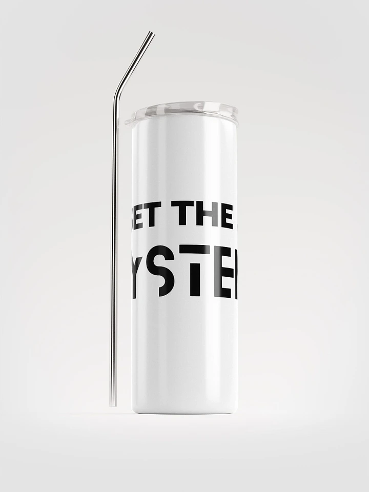 White stainless steel tumbler all over print reset the system product image (1)