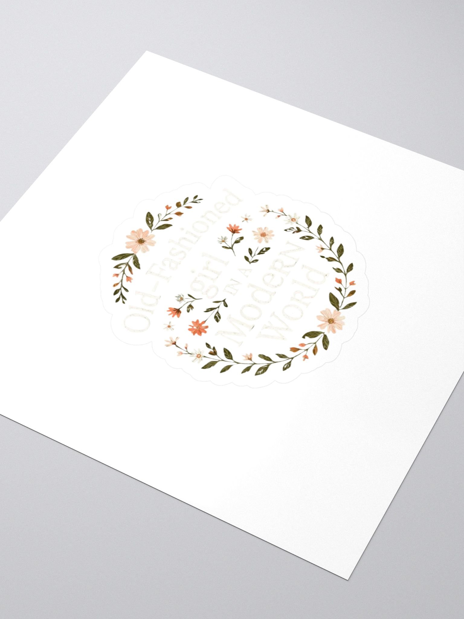 Old-Fashioned Girl in a Modern World Sticker product image (3)