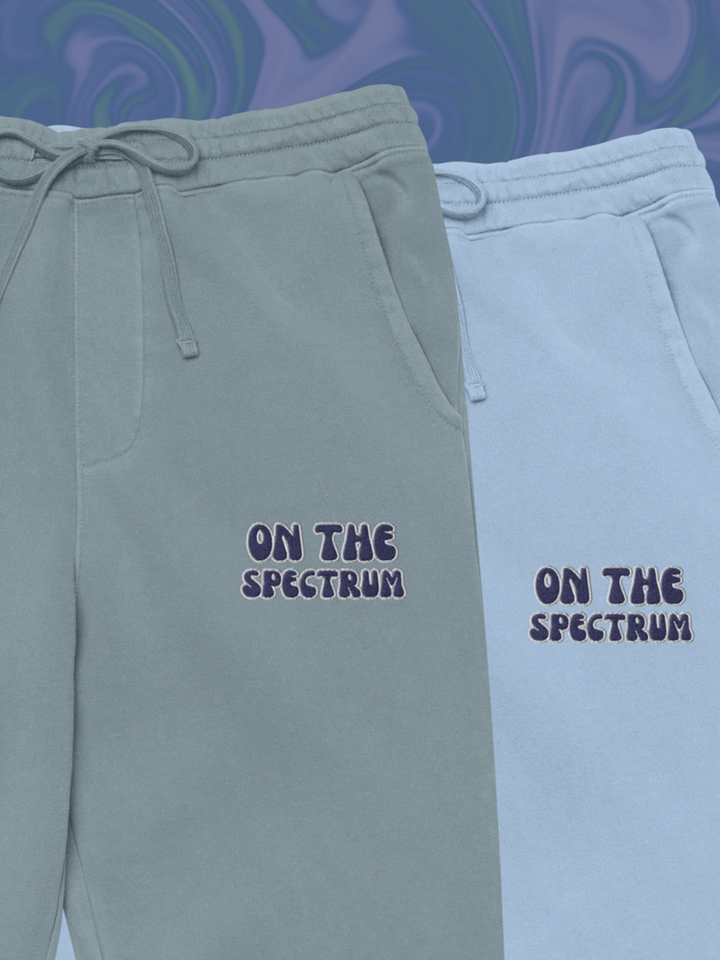 ON THE SPECTRUM (navy and white) pigment dyed sweatpants product image (5)