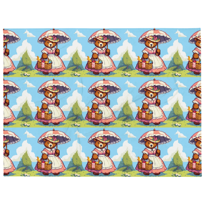 Pixel Art Momma Bear Southern Belle Blanket product image (2)