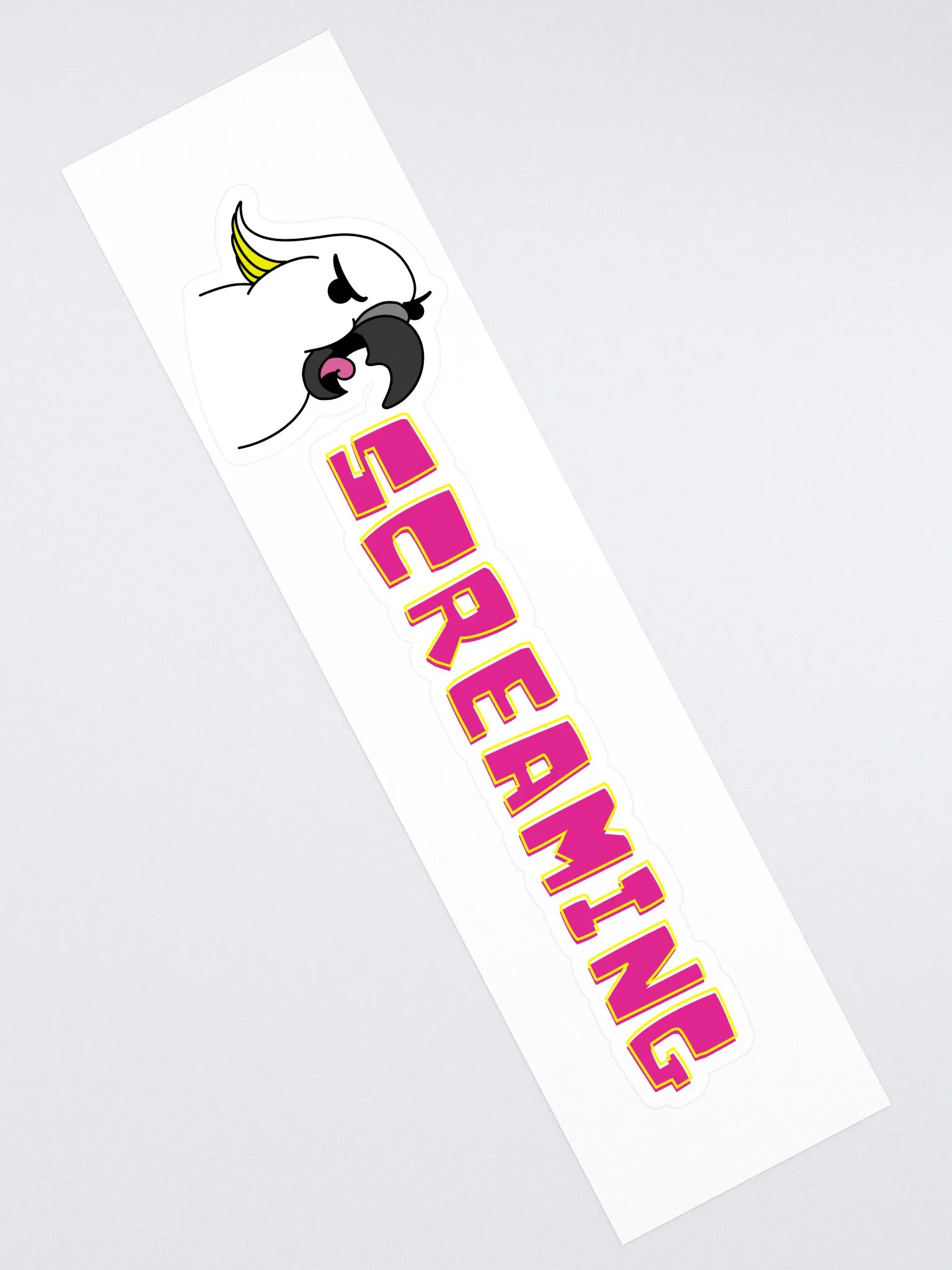 Screaming Cockatoo Long Sticker product image (1)
