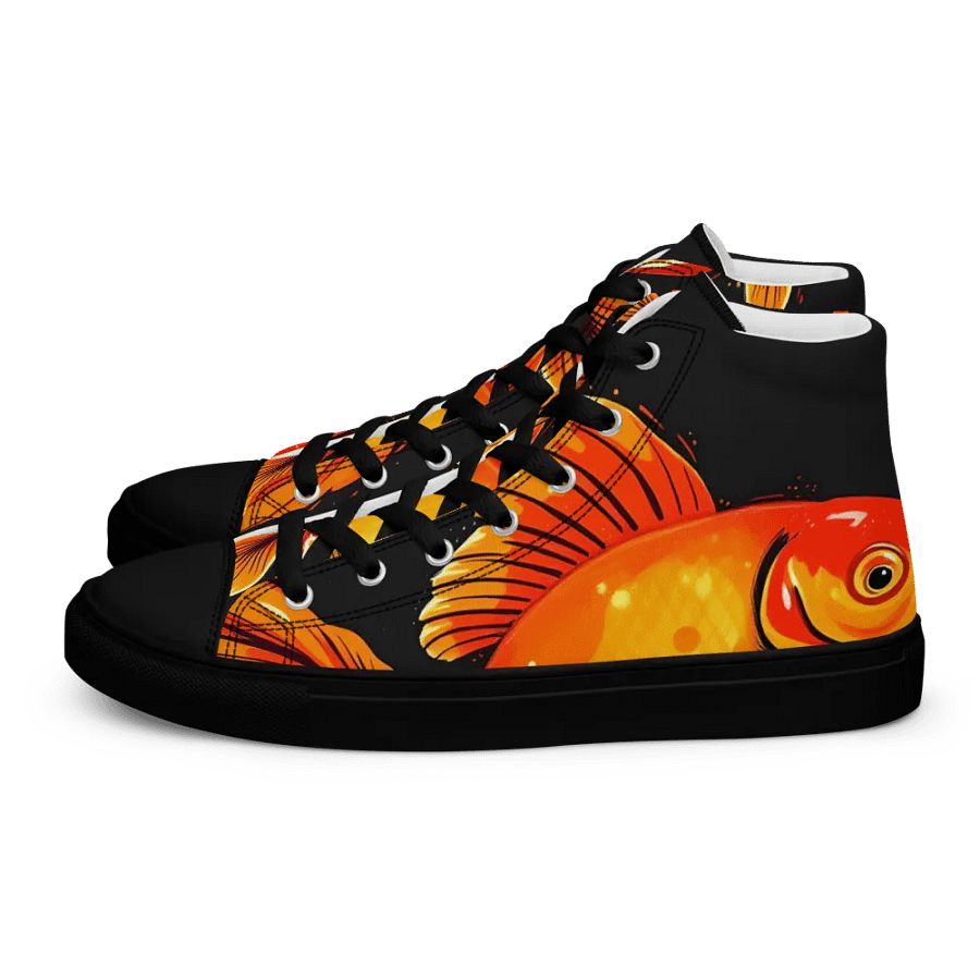 Luminous fins, Men's High Top Canvas Shoes product image (1)