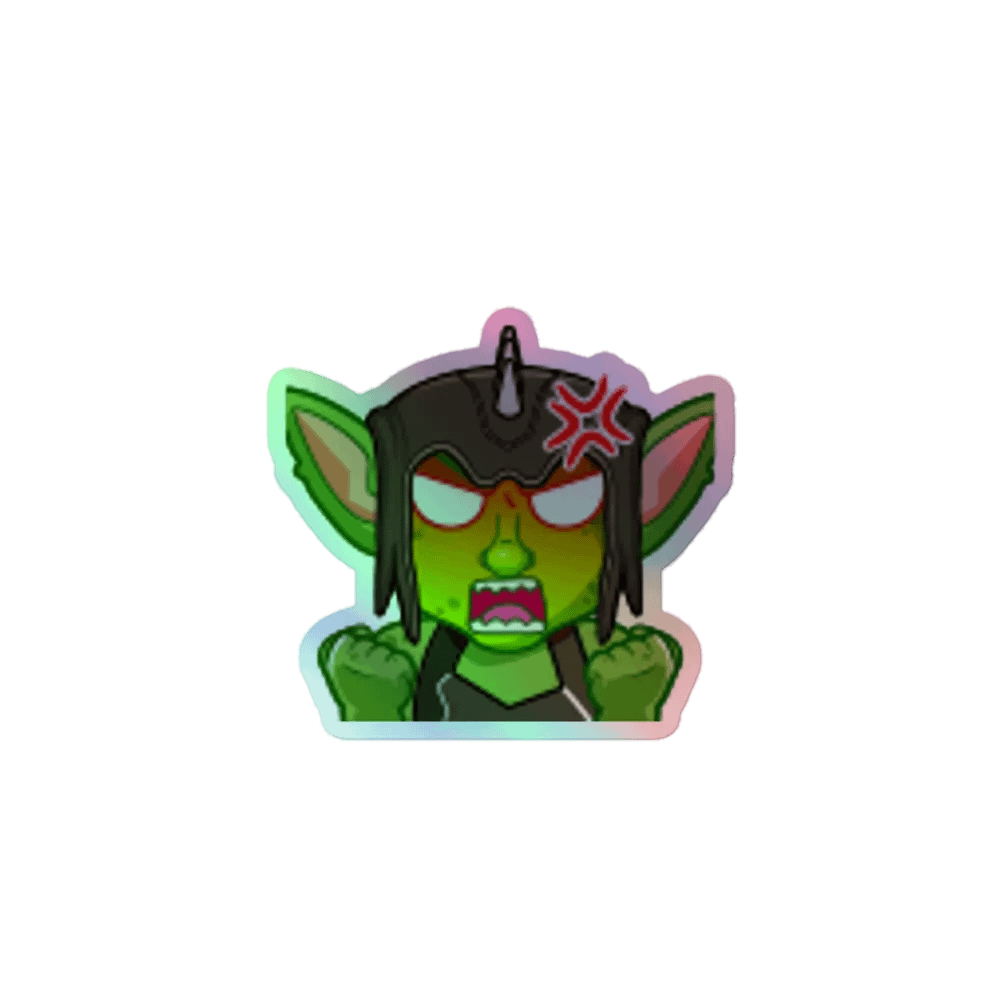 Angry Holographic Sticker product image (1)