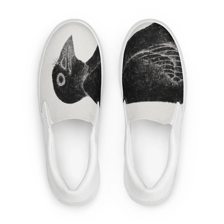 Black and White Men's Slip on Shoes 008 product image (1)