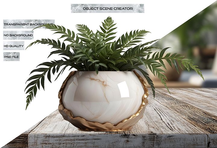 Glamour Organique Collection – Luxury Design Planter PNG product image (2)