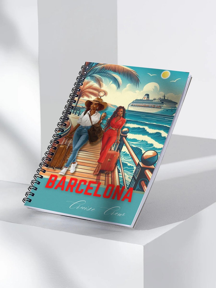 Barcelona: Cruise Crew- A Seaside Serenity Spiral Notebook product image (3)