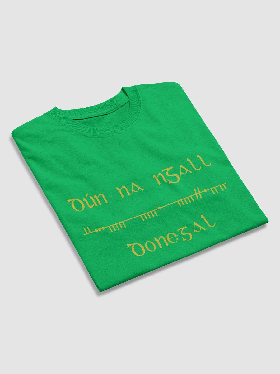 Donegal/Dún na nGall Scholastic style Ogham green printed T-shirt product image (4)