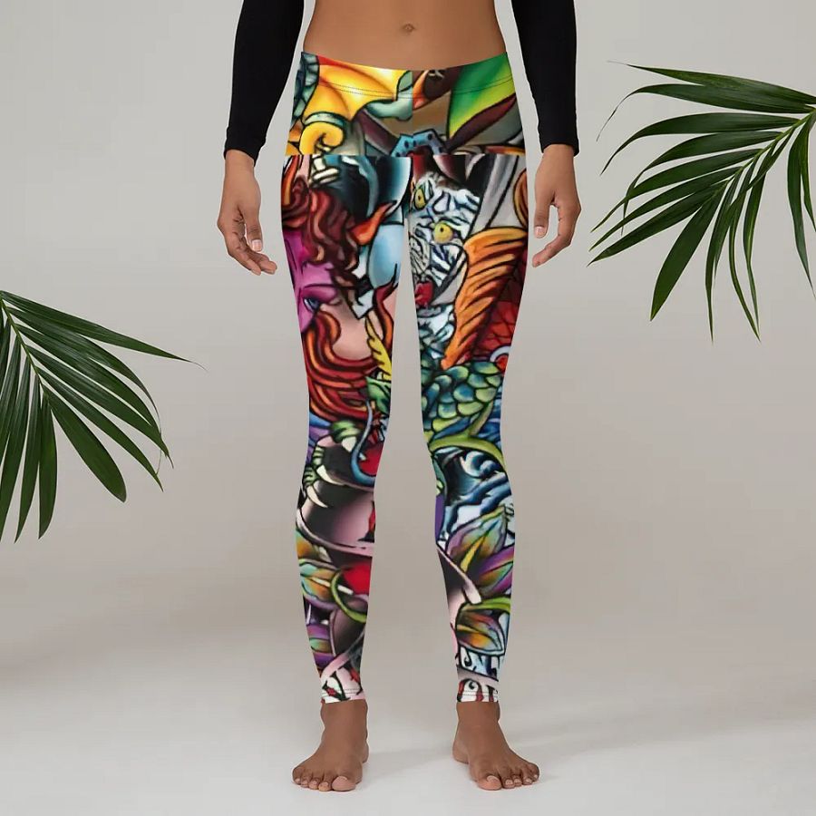 Inked Elegance All-Over Leggings product image (3)