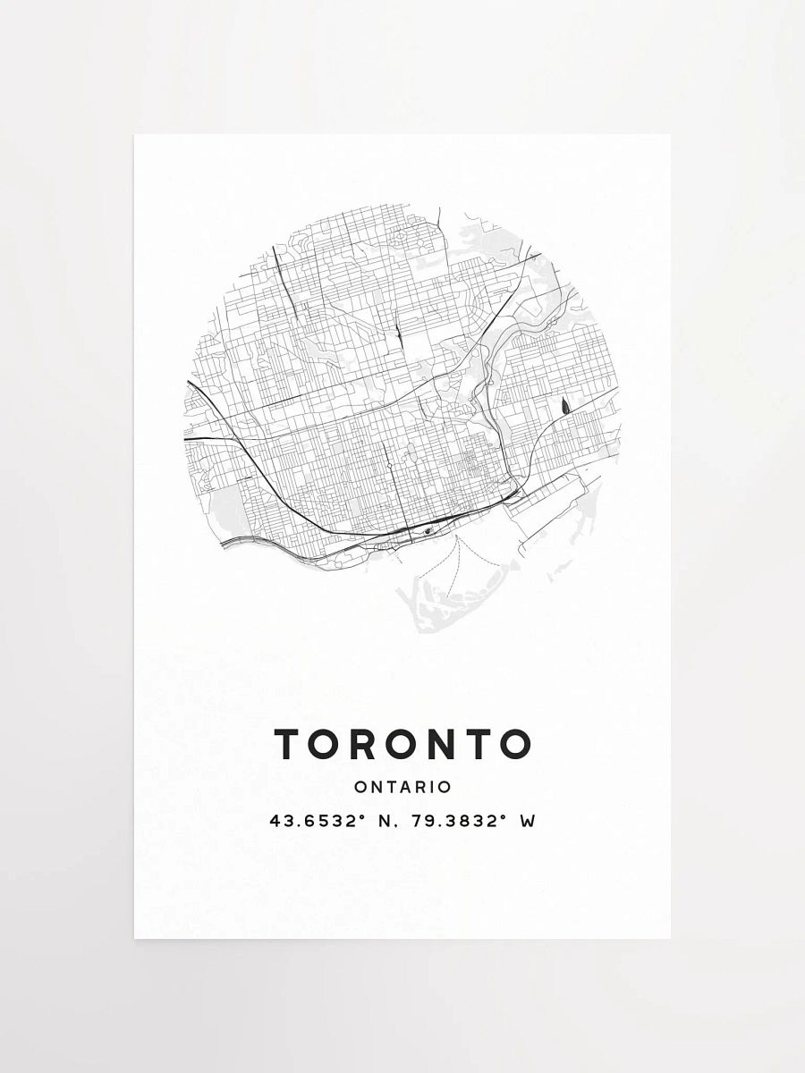 Toronto Street Map Poster – White Minimalist Circular City Art product image (4)