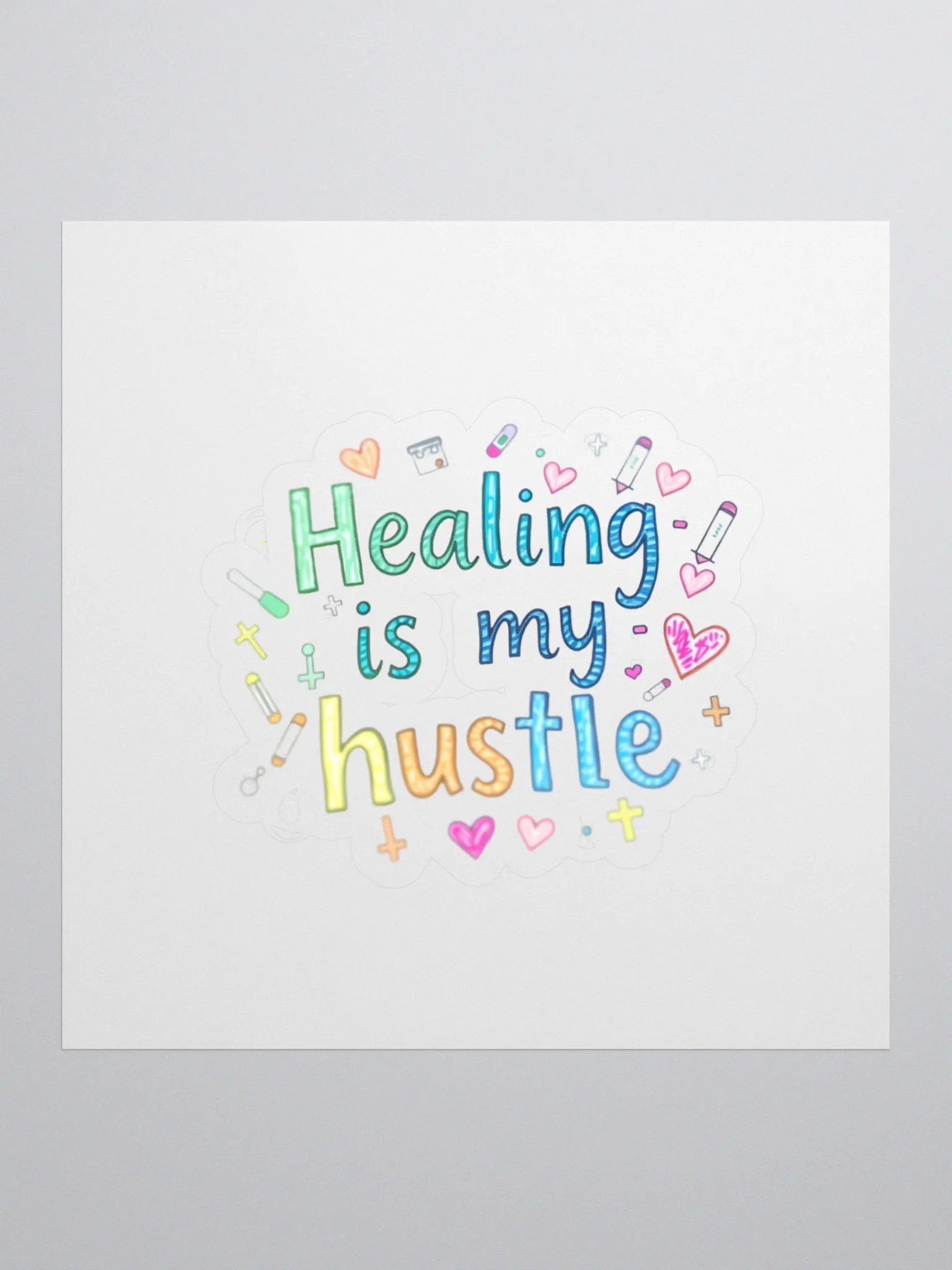 Healing Hustle Kiss Cut Stickers product image (1)