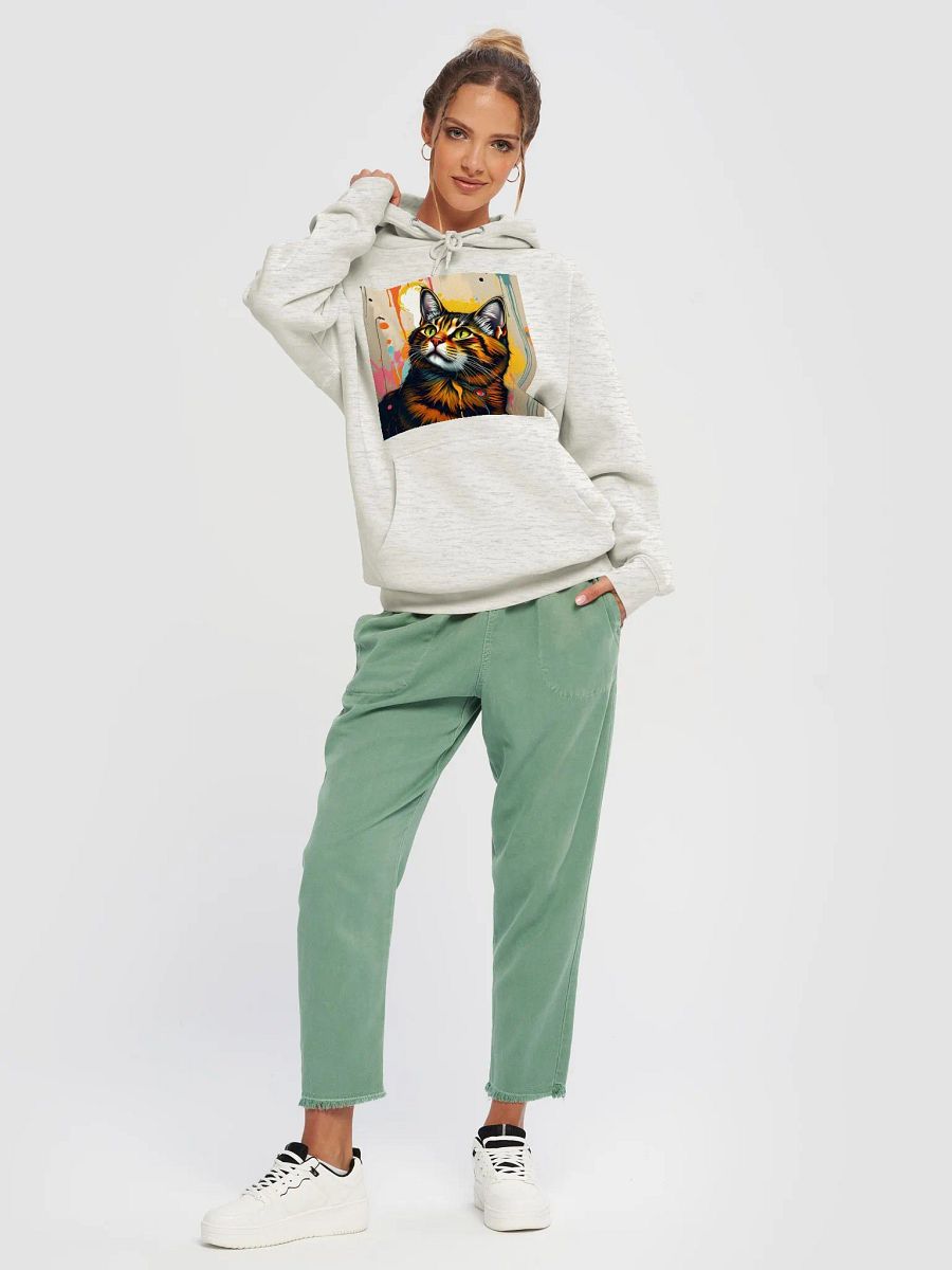 Pretty kitty splatter style! Cozy Comfort Unisex Hoodie product image (5)