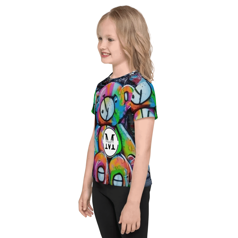 Graffiti Teddy Bear Kids T-Shirt product image (4)