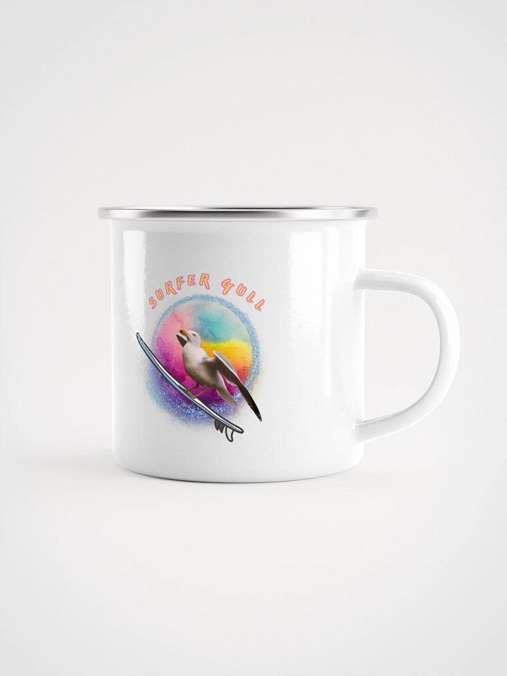 Soleil the Surfer Gull Enamel Mug product image (1)