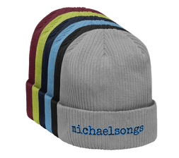 organic ribbed beanie w/embroidered logo product image (1)