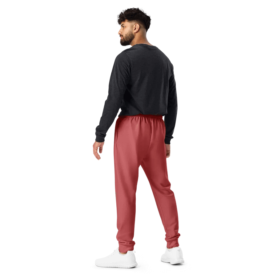 Plain Brick Red Soft Summer Recycled Polyester Premium Men's Joggers by Treasure Pie product image (10)