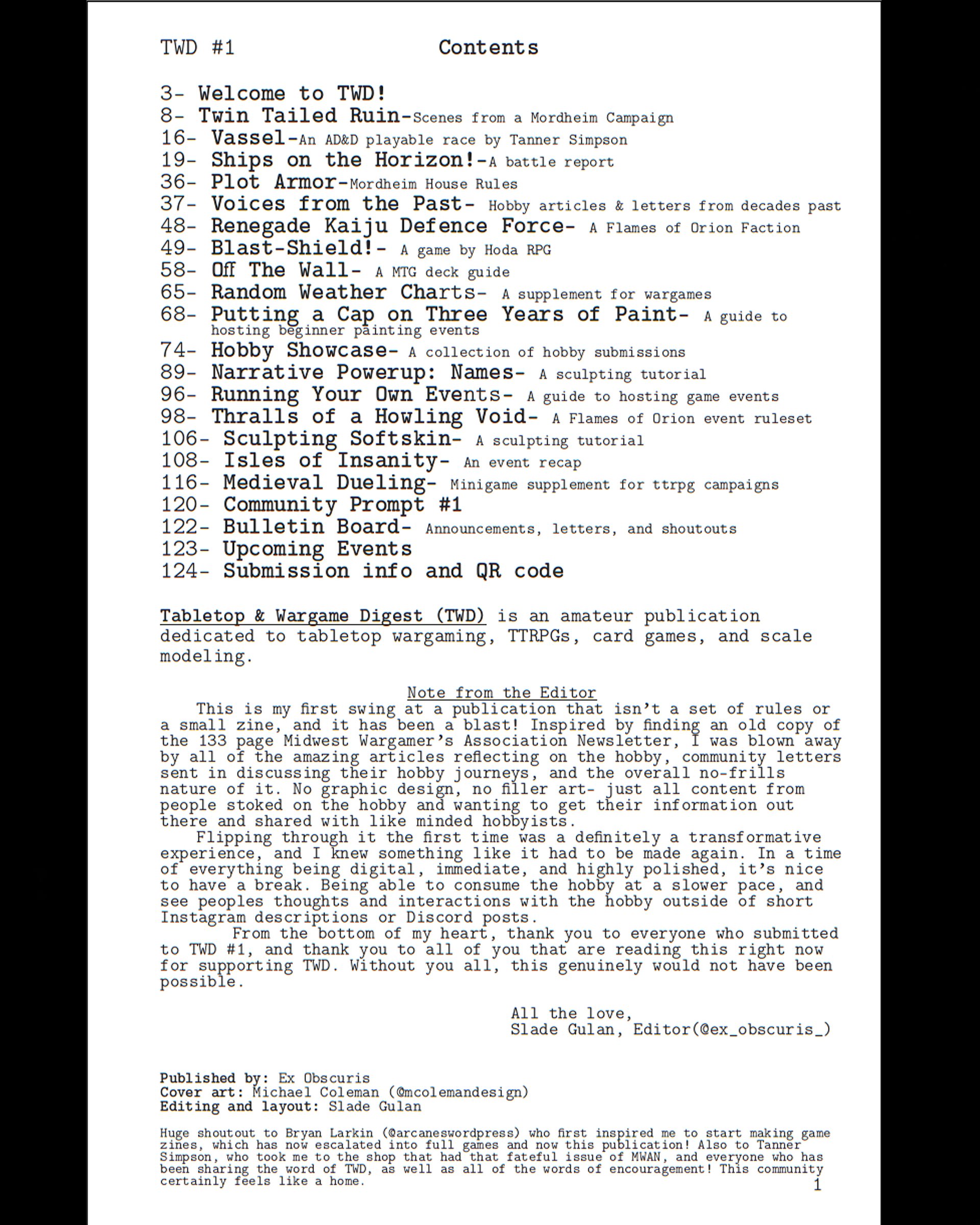 Tabletop & Wargame Digest Issue #1- PDF VERSION product image (6)