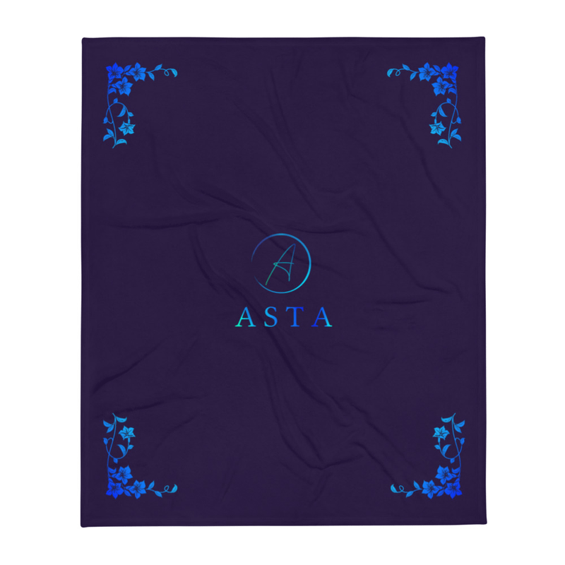 Asta Throw Blanket in navy product image (1)