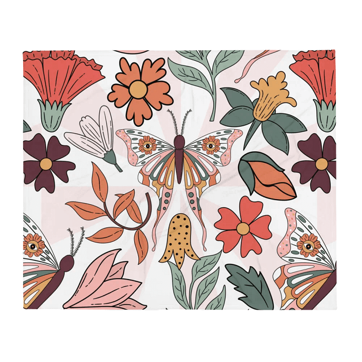 Fluttering Garden Throw Blanket product image (13)
