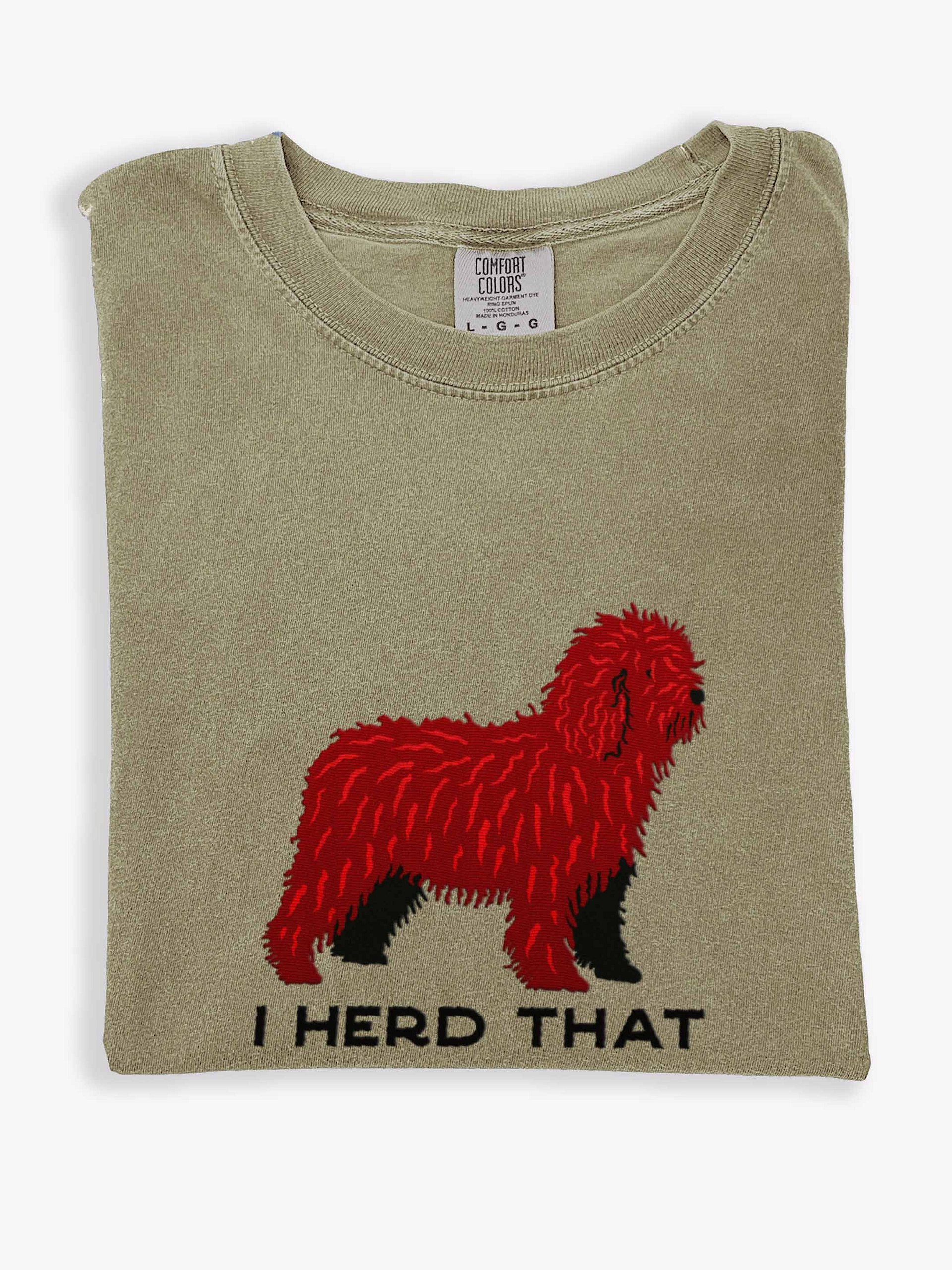 I Herd That T-Shirt(Embroidered) of a Spanish Water Dog(Chocolate) product image (1)