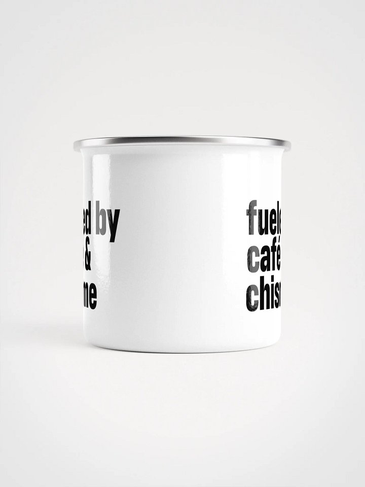 Fueled by Café & Chisme Enamel Mug product image (2)