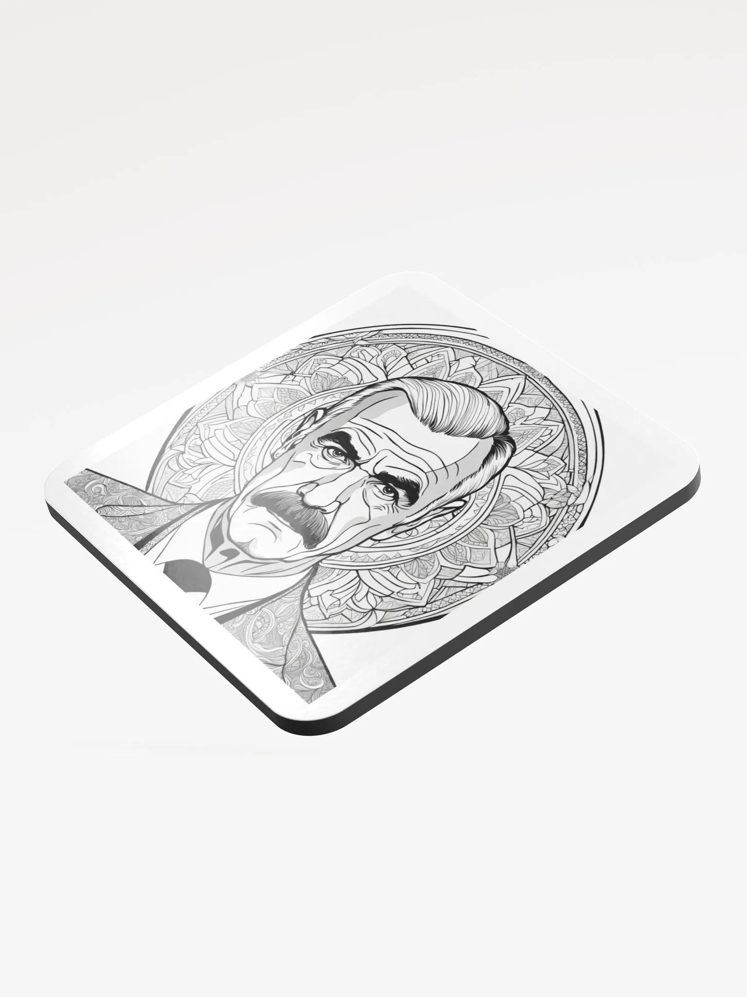 Mandala Mustache Coaster Set product image (3)