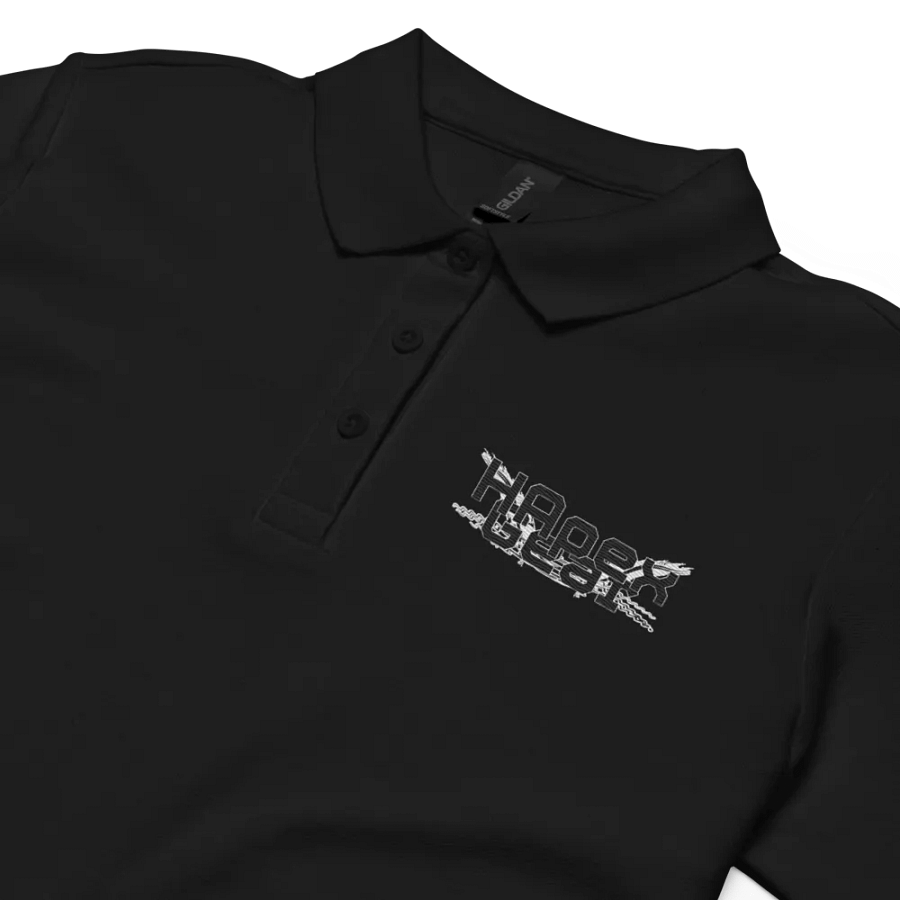 Women's Pique Polo Shirt - Embroidered - Black HApex Gear Black Logo product image (3)