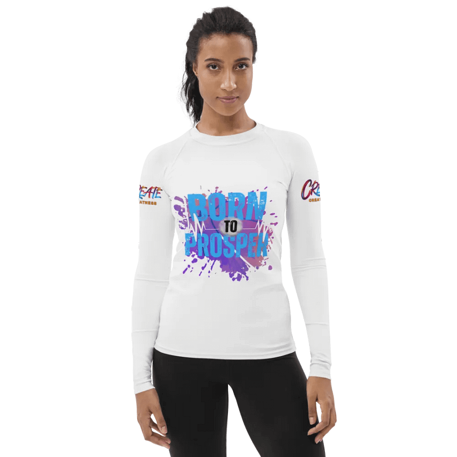 Born to Prosper Vibrant Splatter Rash Guard product image (2)